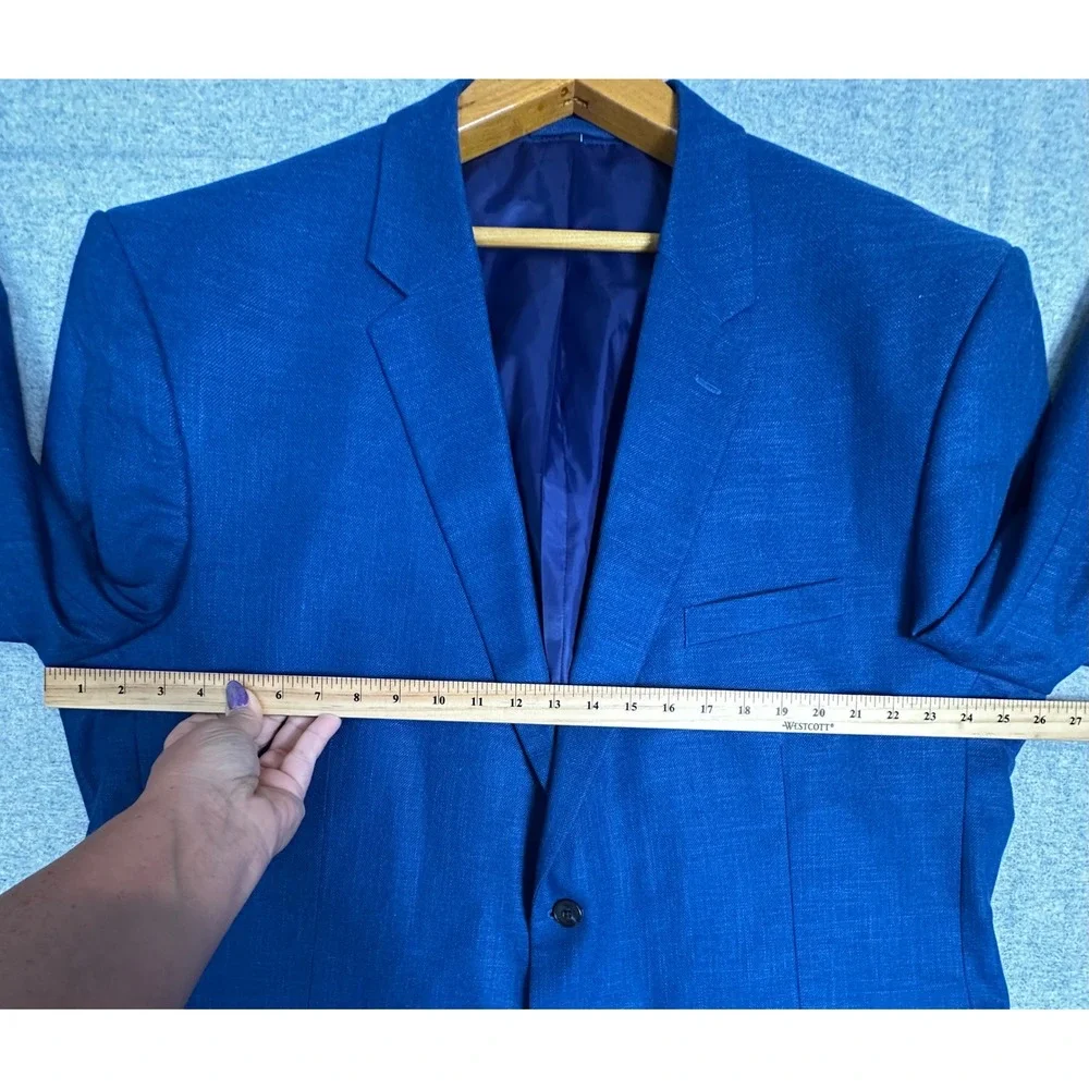 Jos A Bank Blazer Mens 52 Long Blue Comfort Stretch Traditional